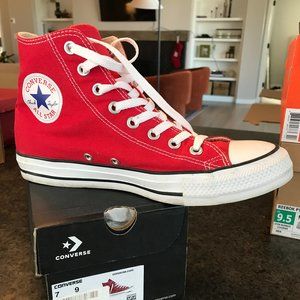 Chuck Taylor All Star Classic Converse Red W9 M7 Like New